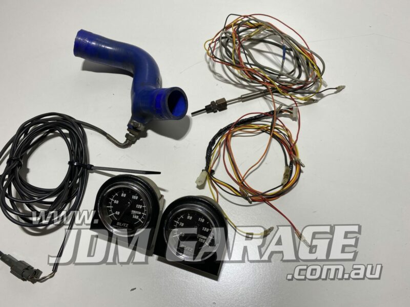 Blitz Carbon Face Gauge Set Water and Exhaust Temp - Image 3