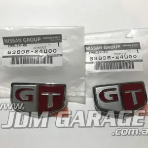 Genuine Front Guard "GT" Badge Pair R33 GTR