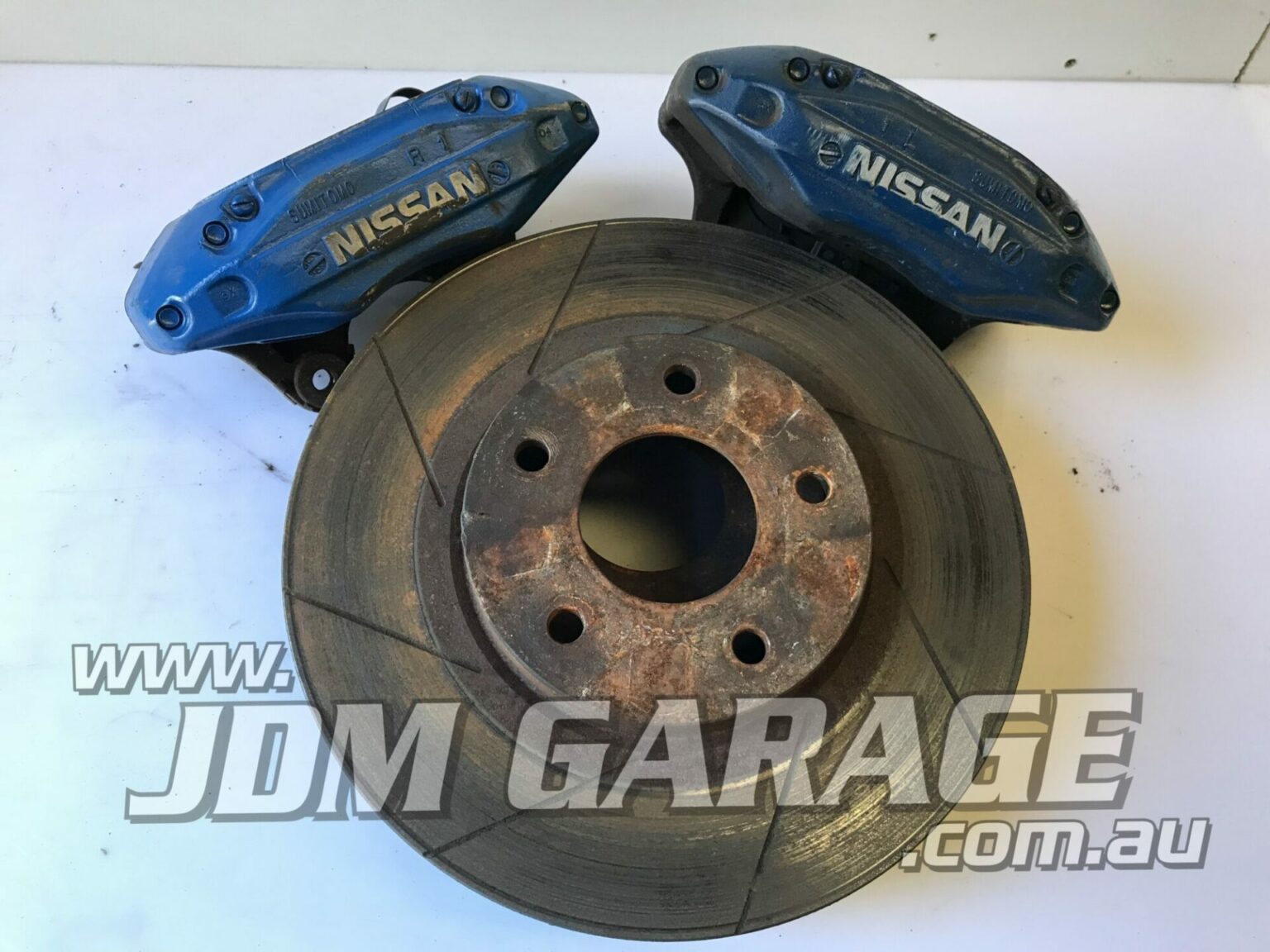 R33 GTST Front Brake Calipers and Rotors JDM Garage Australia