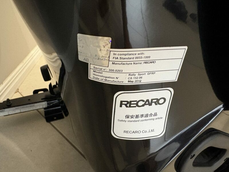 Recaro RS-G Motorsport Seat with Recaro Rail FIA Approved - Image 5