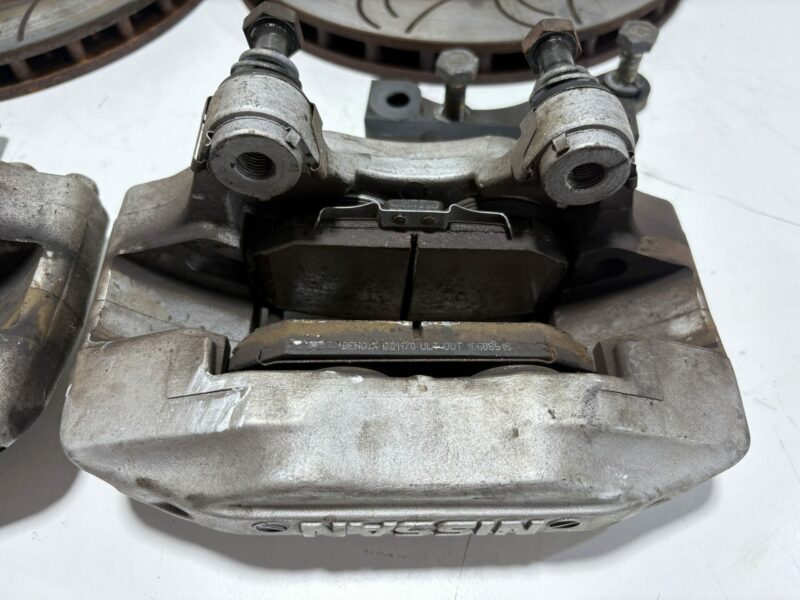 R33 GTST Front Brake Calipers with HFM 324mm Adapters and Rotors - Image 4